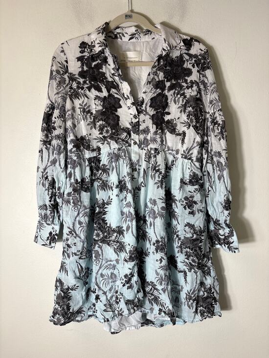 Anthropologie Dresses & Skirts - Anthropologie Ombre Floral Toile Baby Doll Dress Sz  6